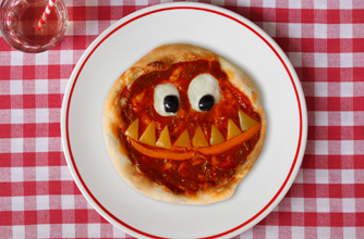 Monster red nose pizza 